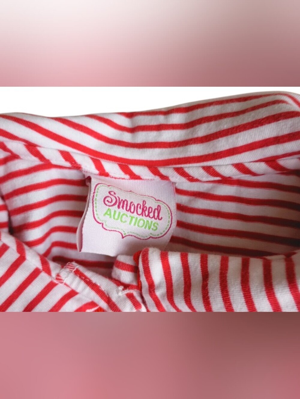 Smocked Auctions Christmas Button Down Size 3t Girls - Picture 2 of 4